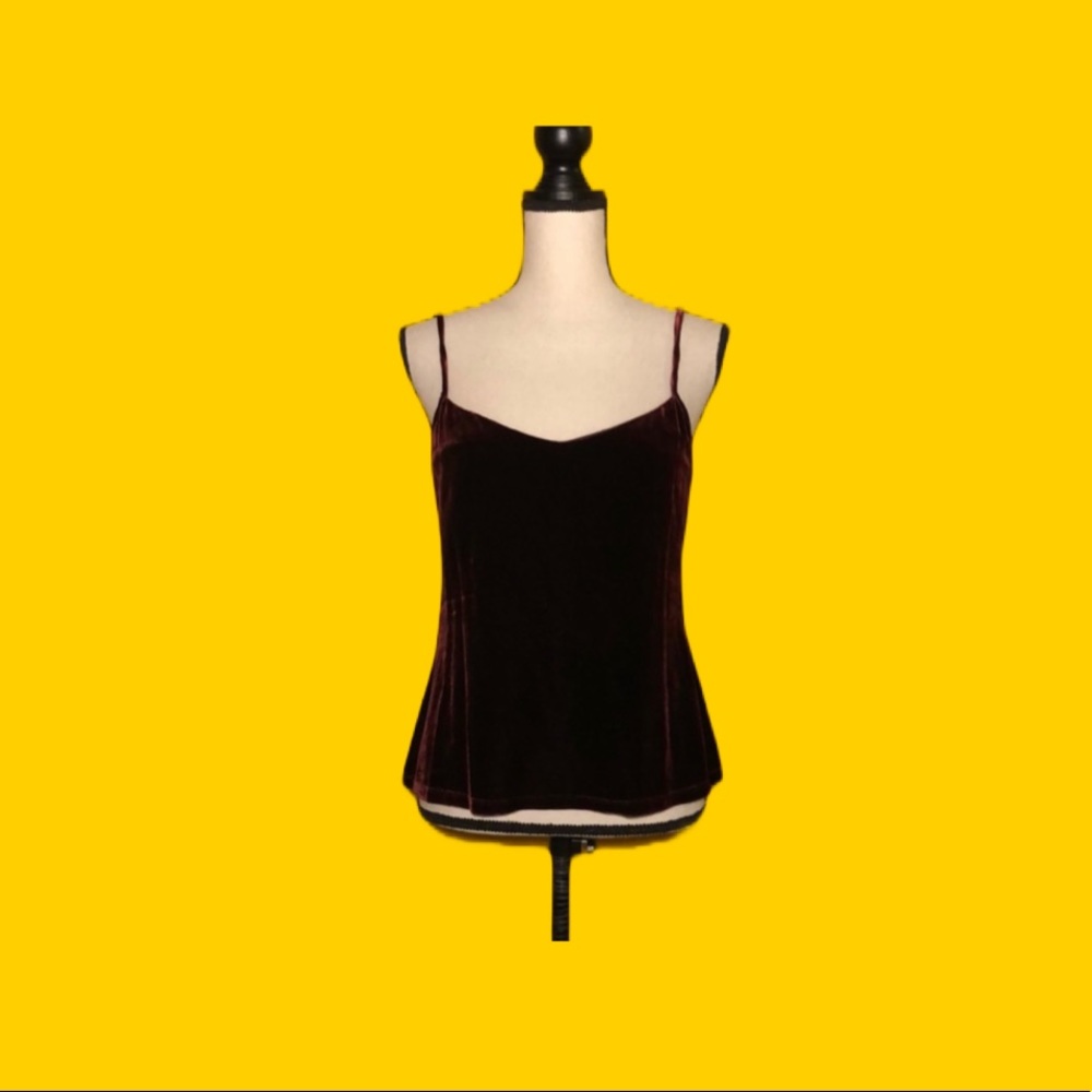 Eileen Fisher velvet burgundy tank top